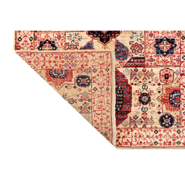 Bokara Rug Co., Inc. Aryana Handwoven HighQuality Red/Blue/Ivory Area